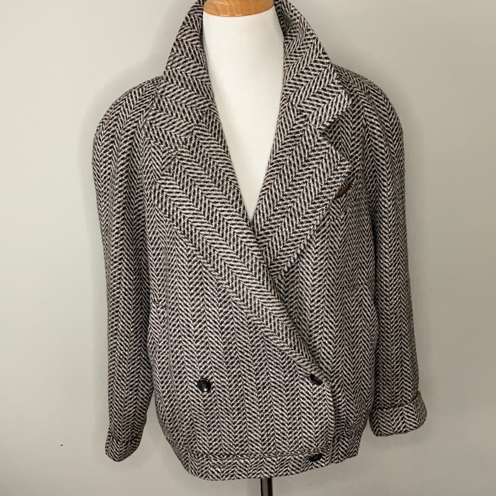 Vintage Carducci Wool Herringbone Jacket Sz 6